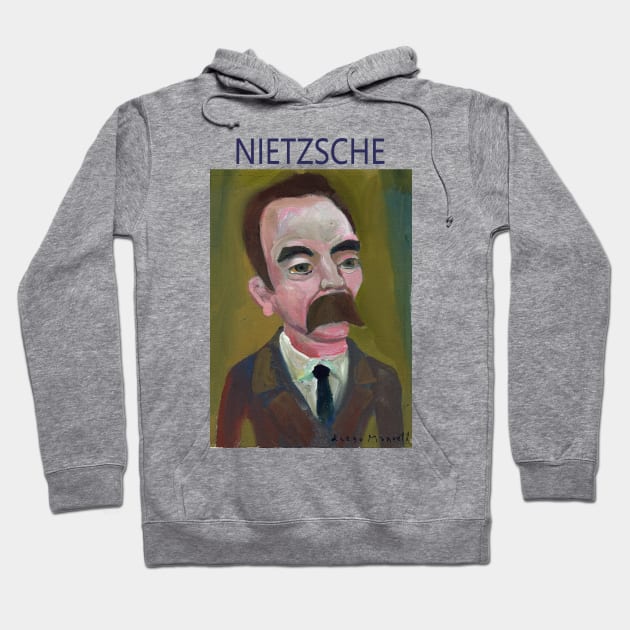 Nietzsche portrait Hoodie by diegomanuel
